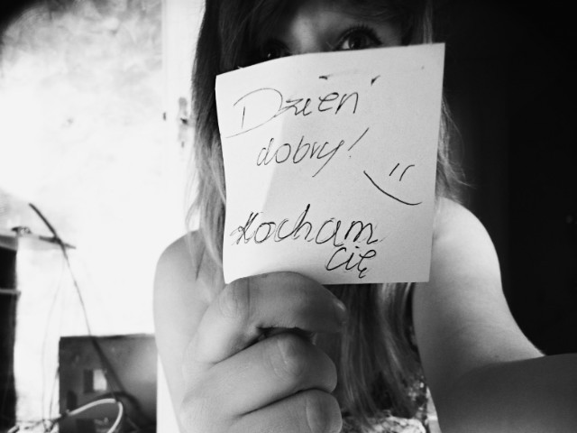 kocham ci ,zaraz wracam . 