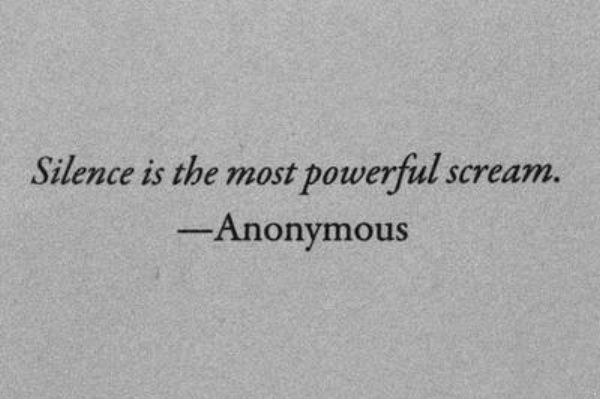 Silence.
