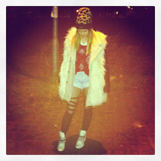 yellow raincoat.