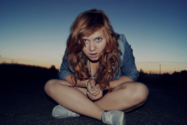 Ginger hair, denim and me.