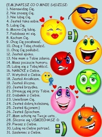 Co o mnie mylisz?