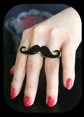double ring MOUSTACHE #01