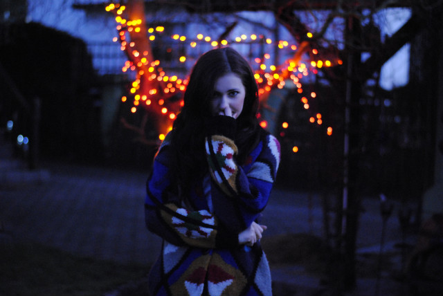someone in the dark.