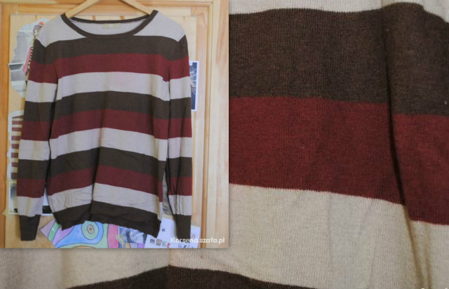 sweter w paski
