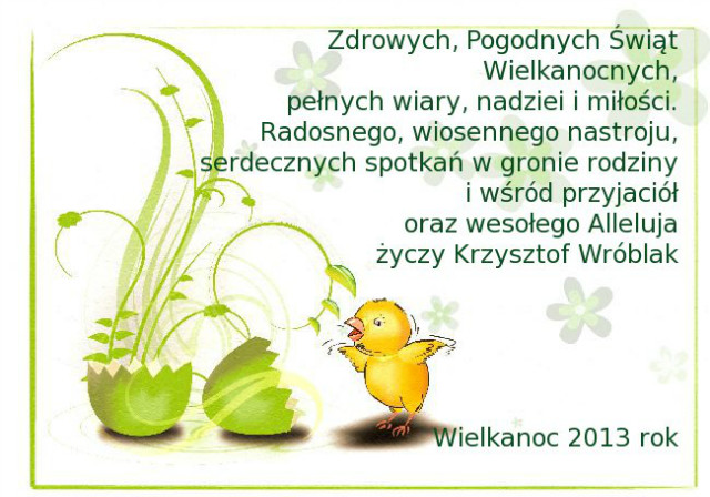 yczenia wielkanocne'2013