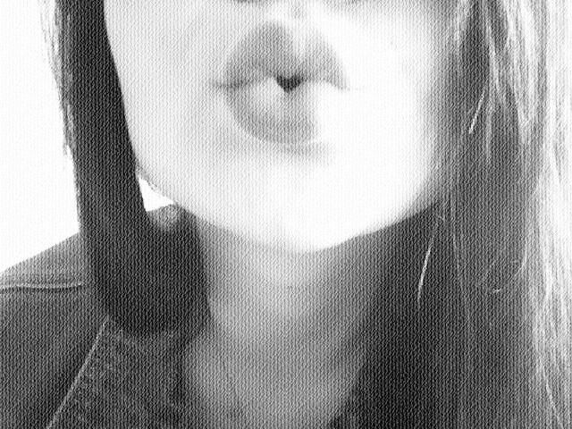 heart-shaped lips