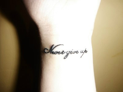 never give up
