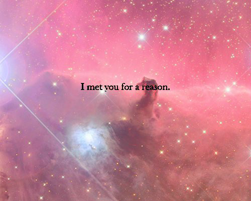i met you all for a reason