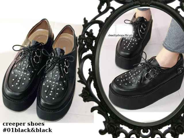 creeper shoes #01black&black