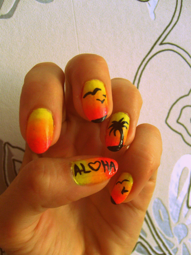 # 3. neon + ombre + ALOHAAA!
