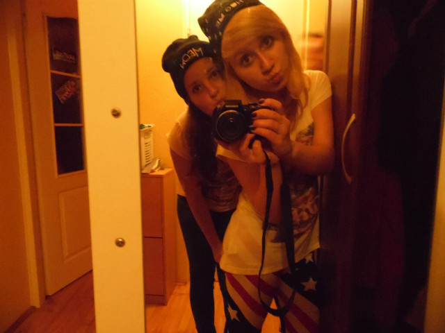 Dzibki z Karolin w lusterku ;D