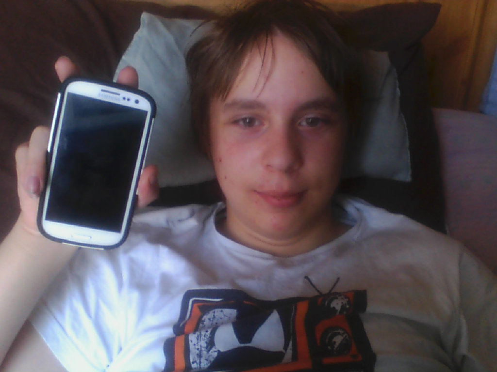 ja z moim nowym telefonikiem :D