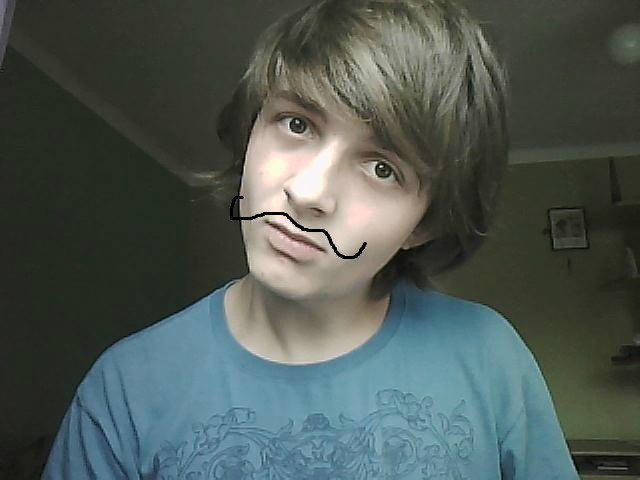 broken face = mustache repair ol