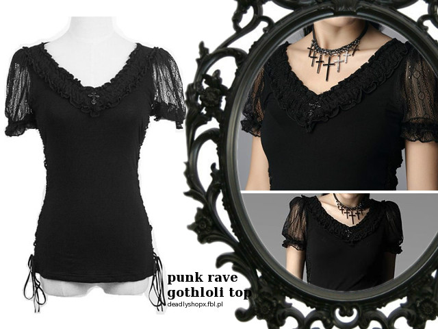 punk rave gothloli top
