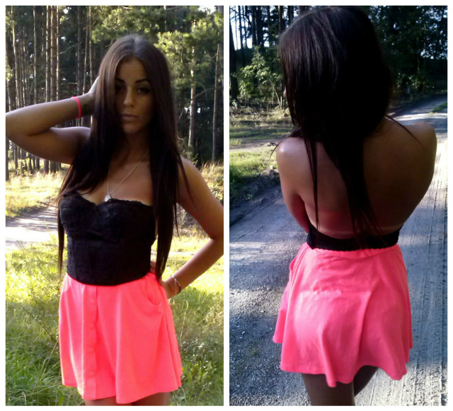 neon skirt
