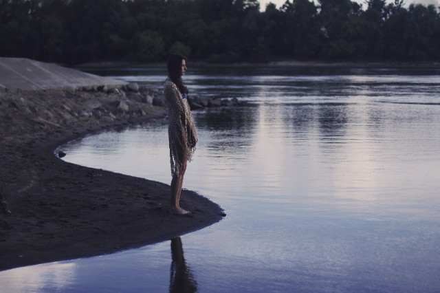 standing on the shore