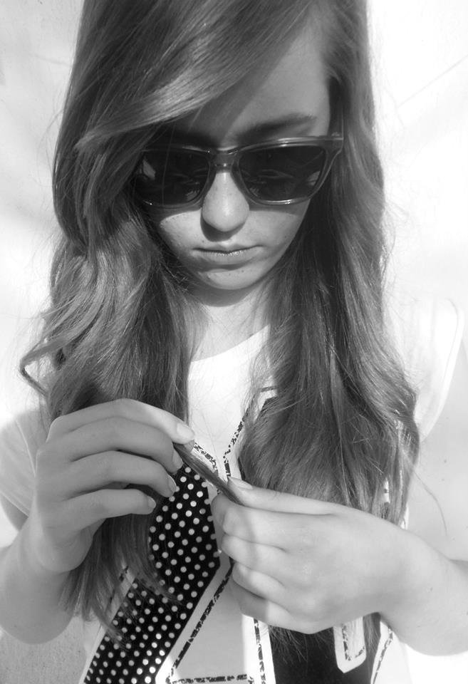 black and white