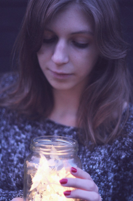 girl with a light