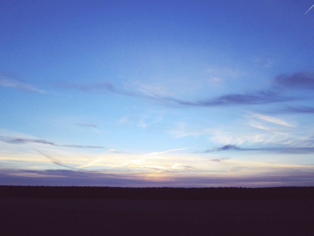 Sunset.