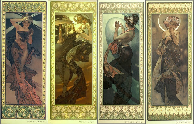 Alfons Mucha- Ksiyc i Gwiazdy 