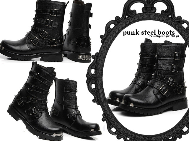 punk steel boots
