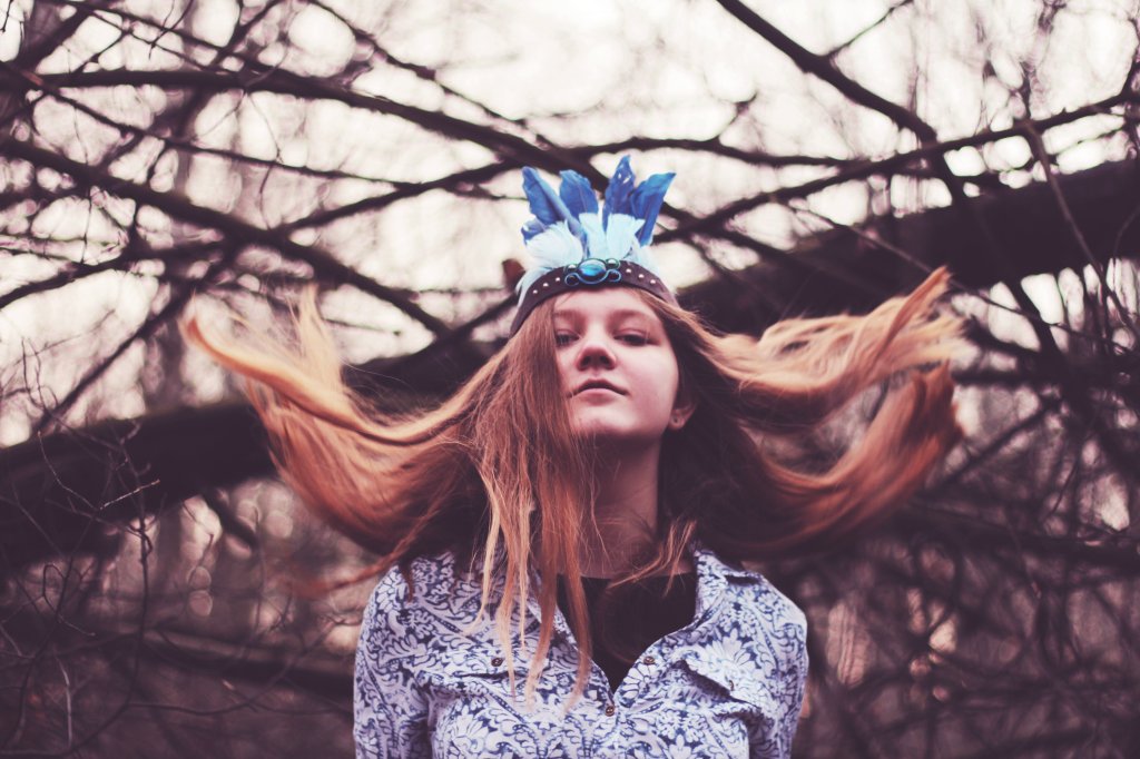 Blue feathers