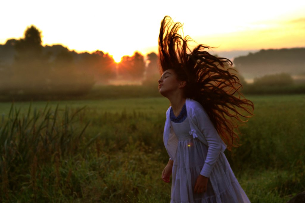 I whip my hair back and forth