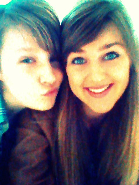 with sister