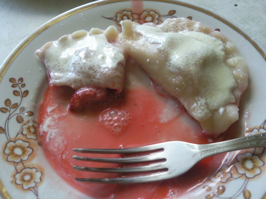 pierogi z truskawkami !