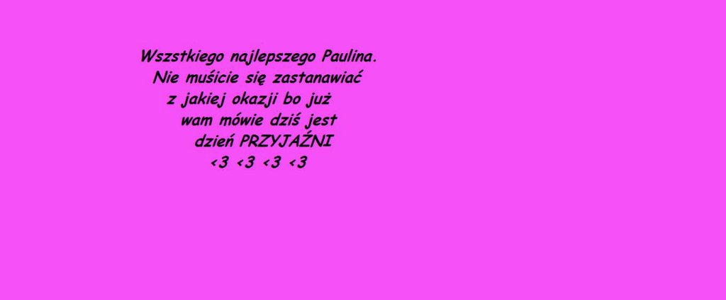Dzikuje Ola 