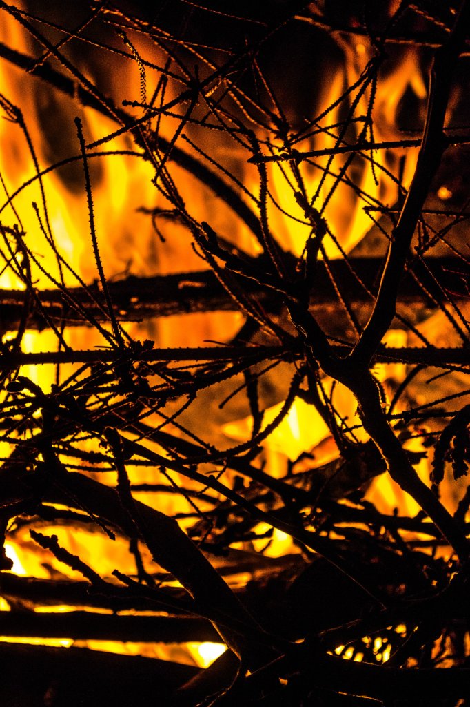 when a fire starts to burn
