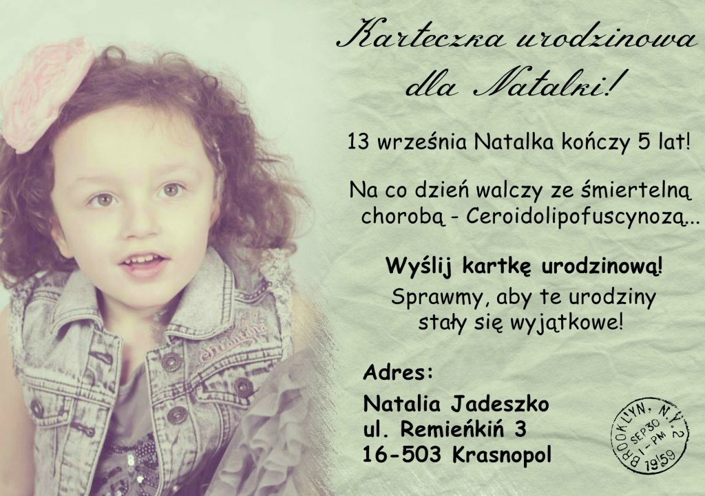Karteczka dla Natalki