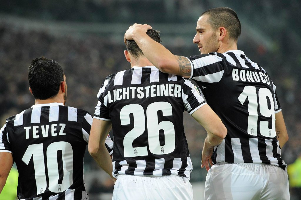 Tevez, Lichtsteiner, Bonucci.