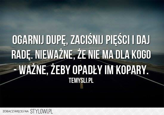 Do dupy tak.