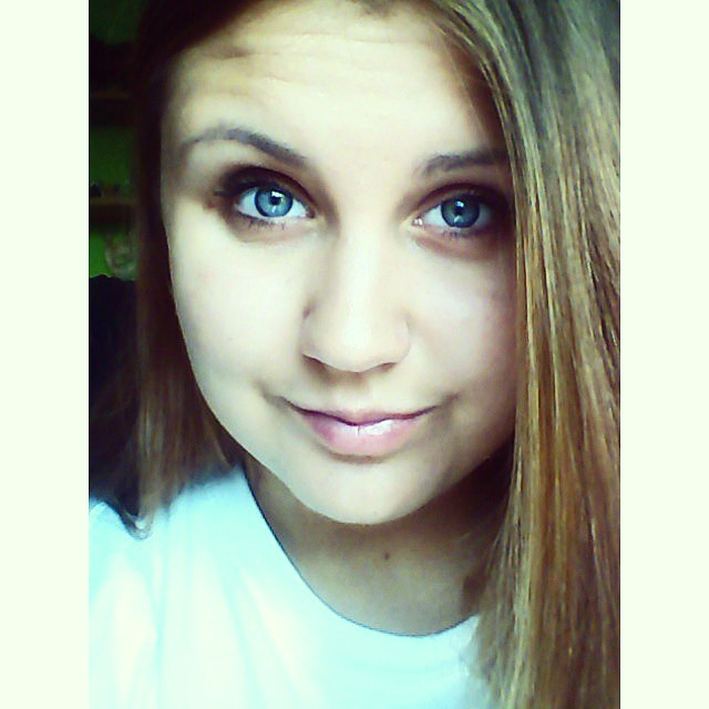 Blue eyes.
