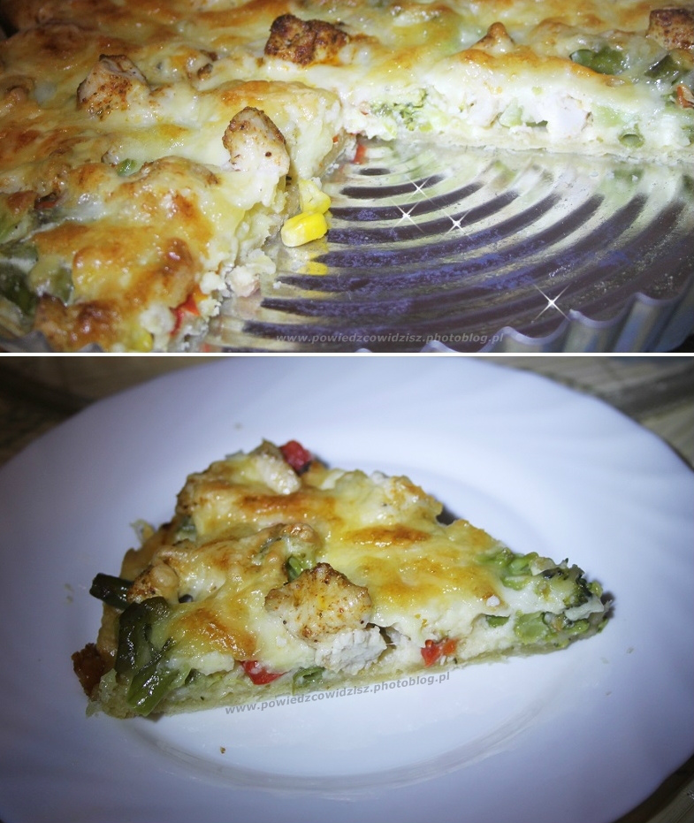 Tarta z kurczakiem i warzywami