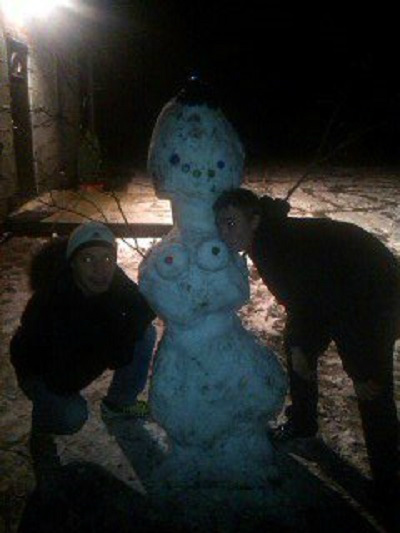 Pierwszy nieg i Angelika :D 