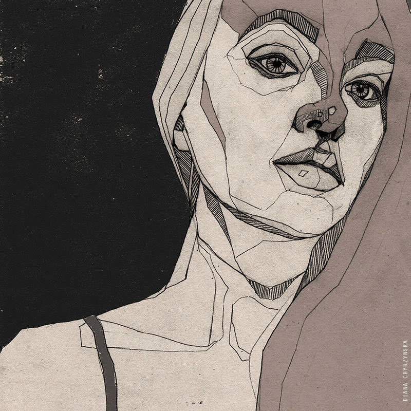 Sketchbook, self-portrait