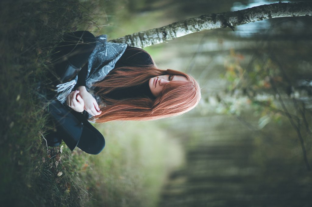 red in forest