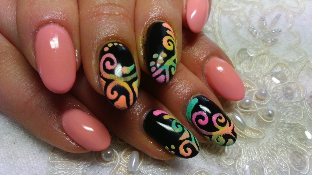 nail art, semilac, zdobienie paz