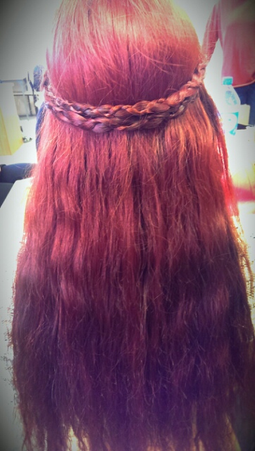 long, red hair