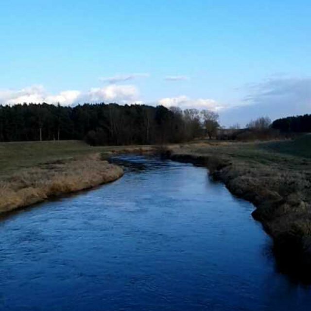 Down by the river.