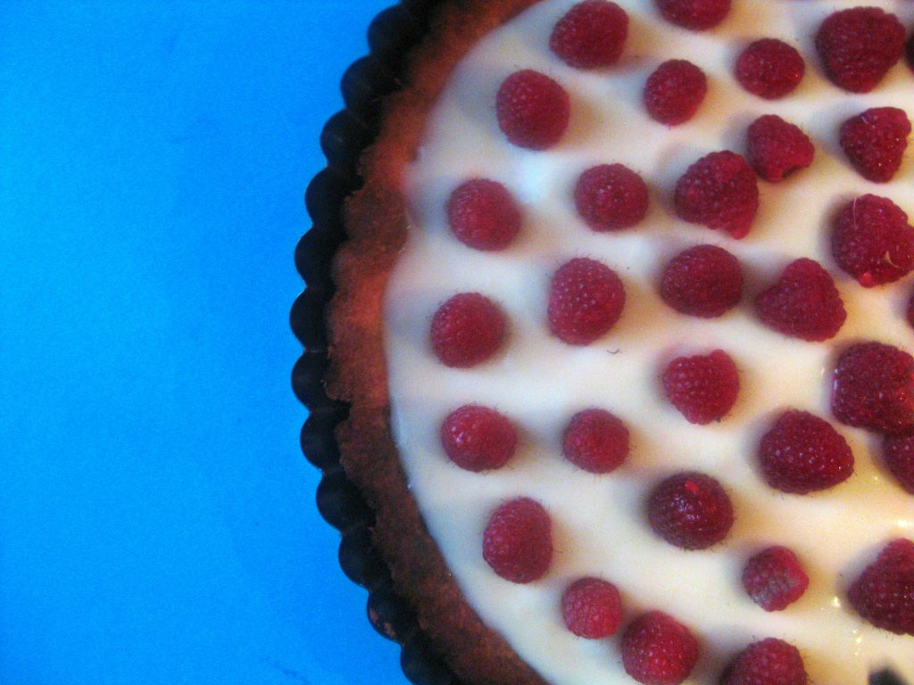 Tarta z malinami