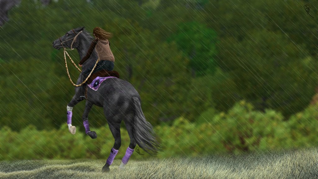 Rearing in Rain