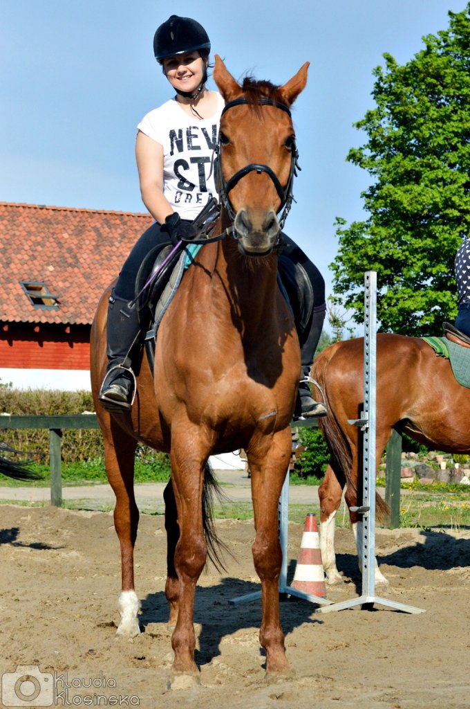 Rudy ze skarpetk.