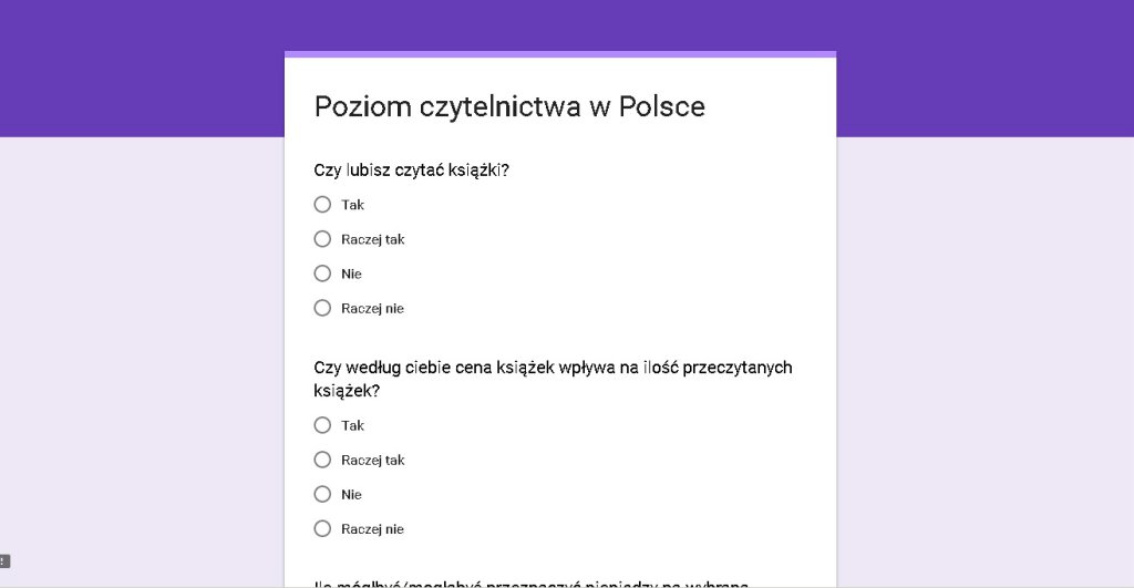 Podzikowanie i ankieta