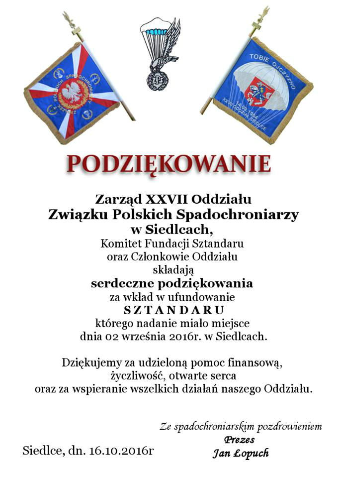        PODZIKOWANIE