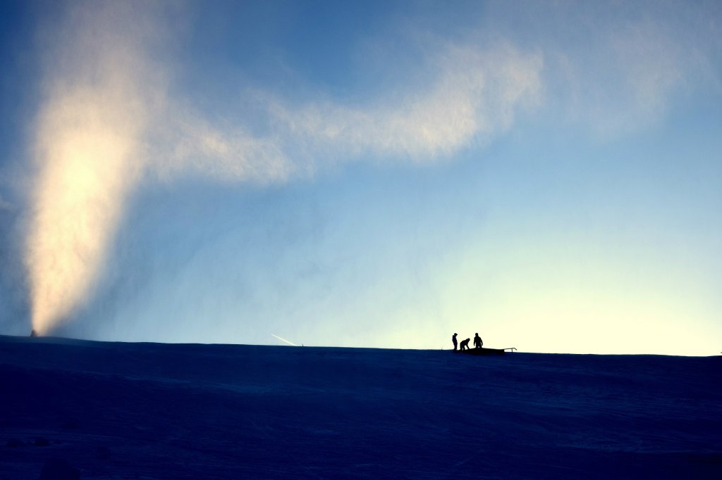 Snowing