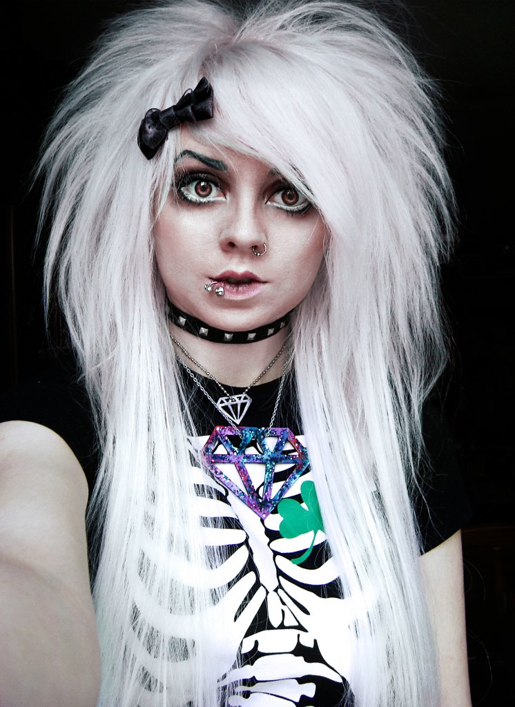 White hair again.