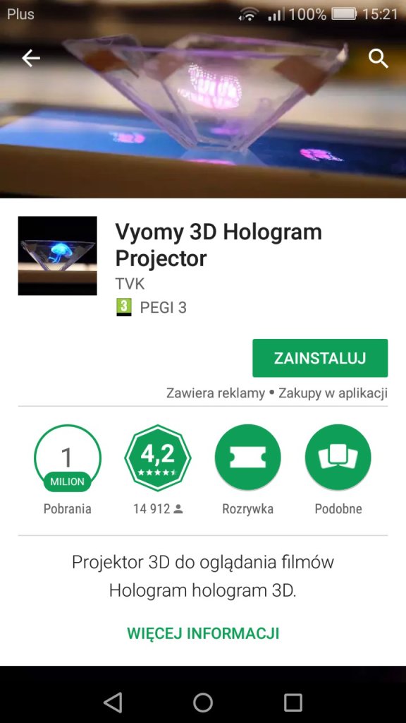 VYOMY 3D HOLOGRAMPROJECTOR!